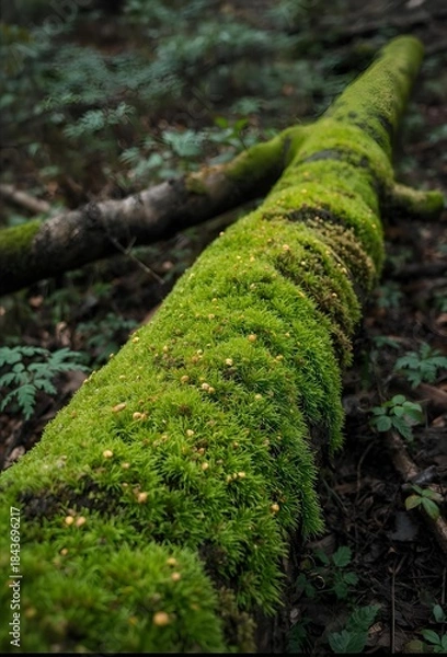 Fototapeta moss on a tree trunk