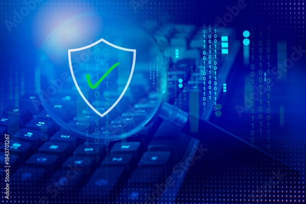 Fototapeta system vulnerability , cyber crime protection