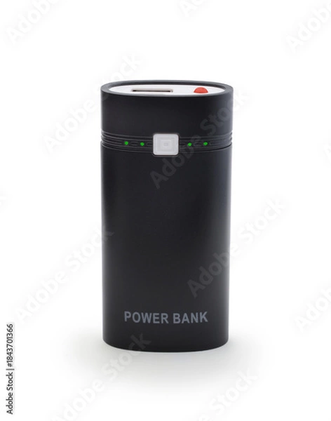Obraz Portable powerbank isolated on a white background.