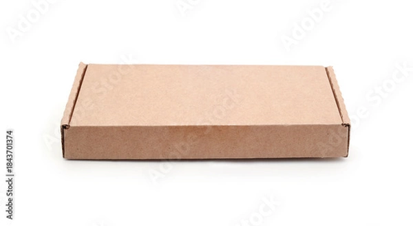 Obraz Cardboard box isolated on white.