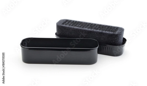Obraz Shoe cleaning sponge isolated on white.