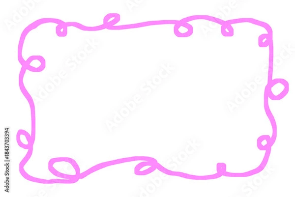 Obraz twirly pink ribbon frame	