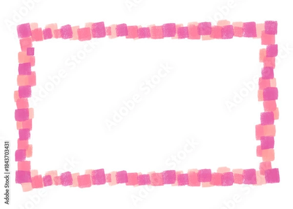 Obraz Pink and light pink cubic square frame