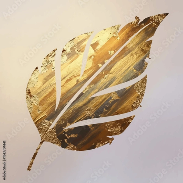 Obraz Golden Leaf Texture Abstract Art.