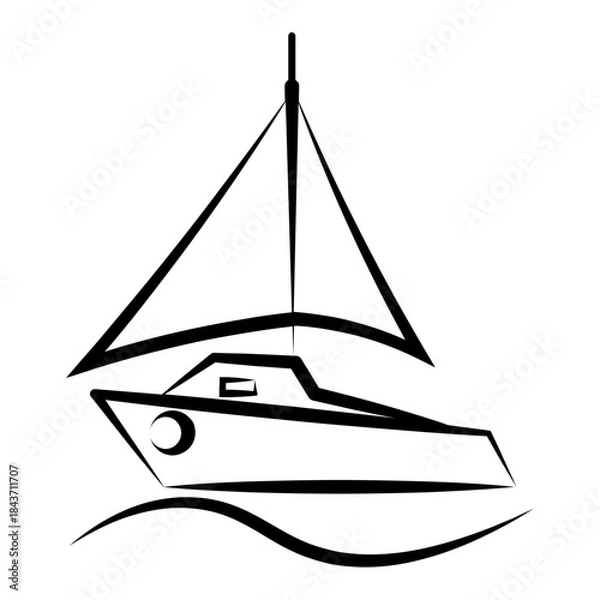 Obraz ship vector icon