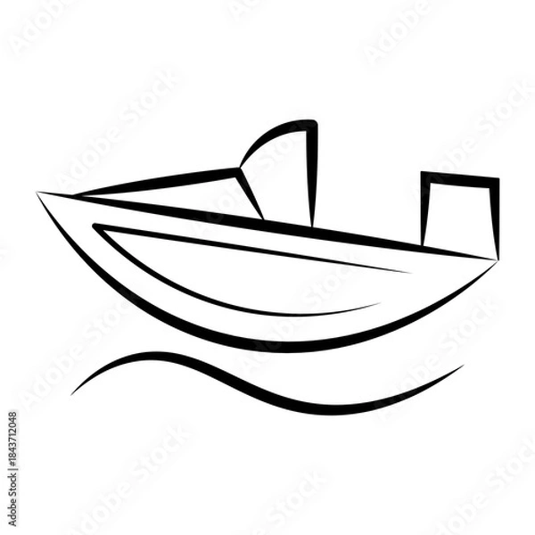 Obraz Boat vector icon