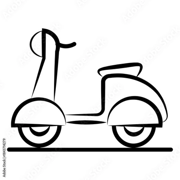 Obraz  Scooter vector icon