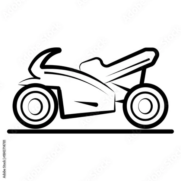 Obraz Motorbike vector icon
