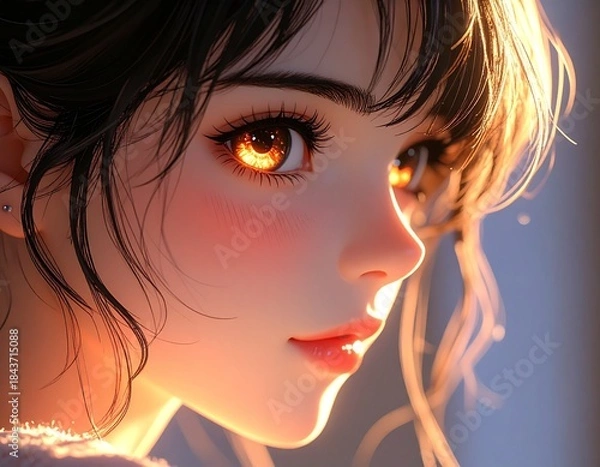 Obraz “Amber Eyes in a Blush of Light”