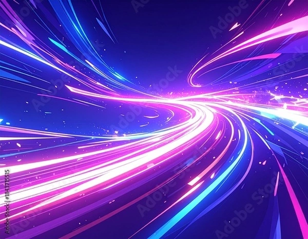 Obraz “Velocity Stream in Neon Motion”