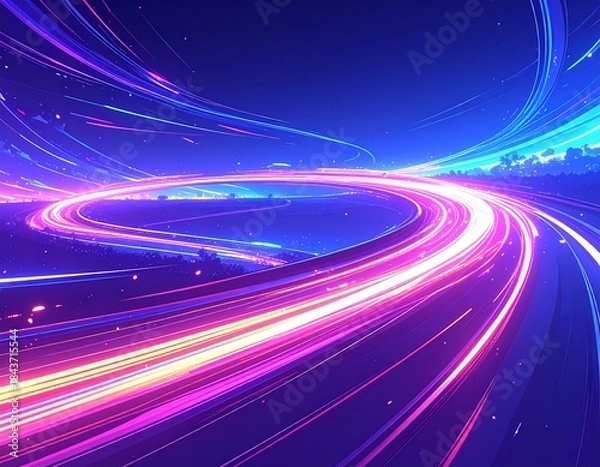 Obraz “Neon Velocity on the Future Track”