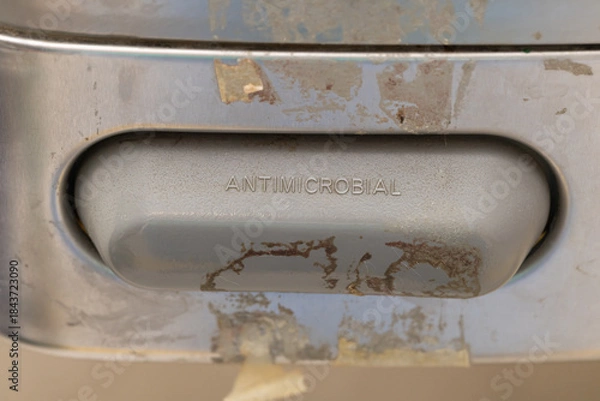 Fototapeta Button with the word Antimicrobial