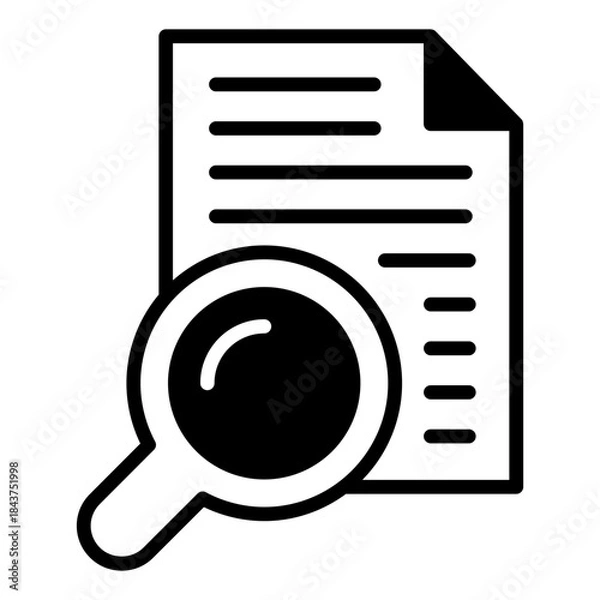 Fototapeta Search document icon dualtone