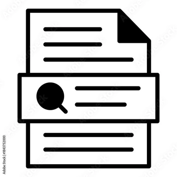 Fototapeta Search document  icon dualtone