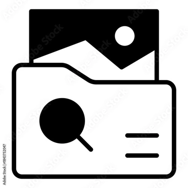 Fototapeta Search folder image  icon dualtone