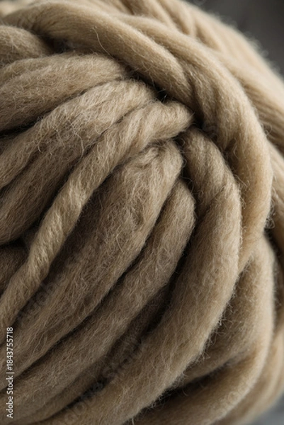 Fototapeta Natural sheep wool texture. Brown wool background