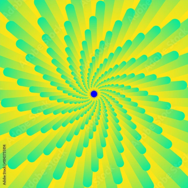 Fototapeta Colorful Inception pattern. Mini red hearts. Colourful pastel. Rainbow inception pattern.