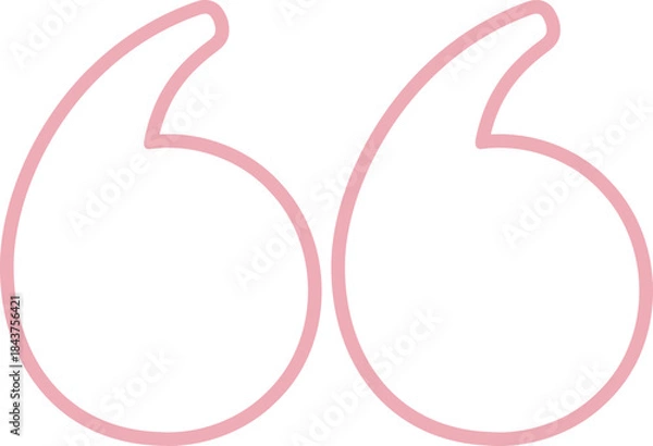 Obraz Outline Quotation Mark Illustration