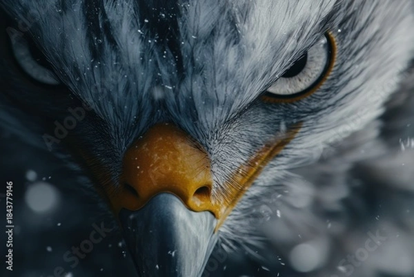 Obraz Close-up hawk face, intense gaze