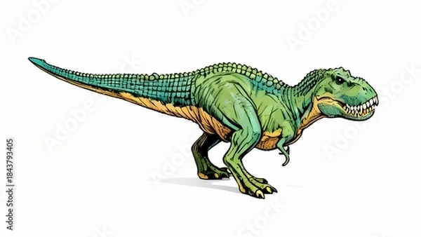 Fototapeta tyrannosaurus t rex dinosaur illustration