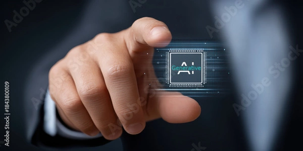 Fototapeta Exploring ai generative technologies global landscape digital content tech environment innovative viewpoint