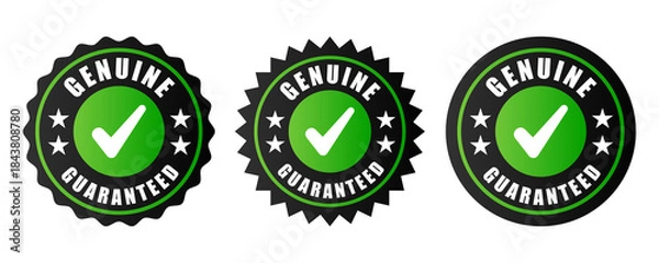 Obraz 100% satisfaction guaranteed seal or label flat icon design