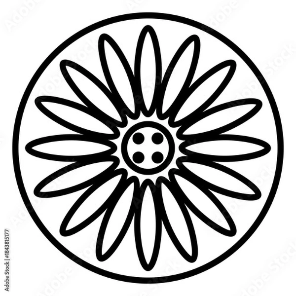 Obraz rim black icon