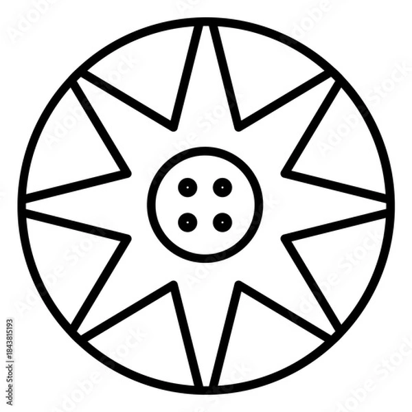 Obraz rim black icon