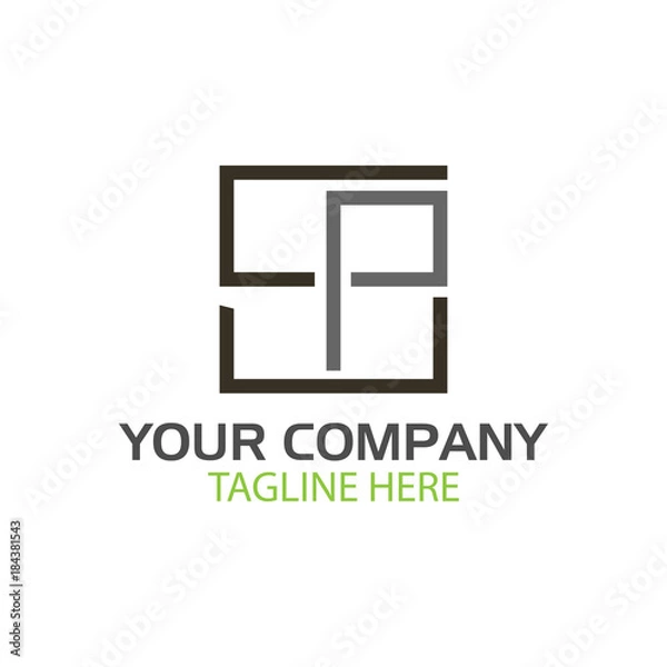 Fototapeta Letter S and P, Logo Design Element