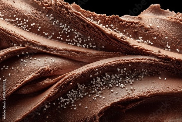 Obraz Chocolate ice cream texture macro