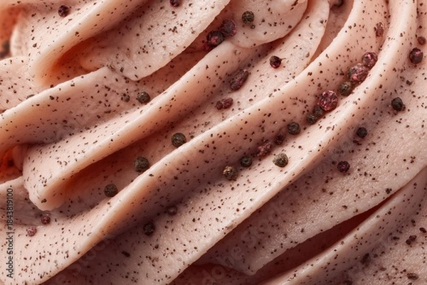 Obraz Strawberry ice cream texture macro