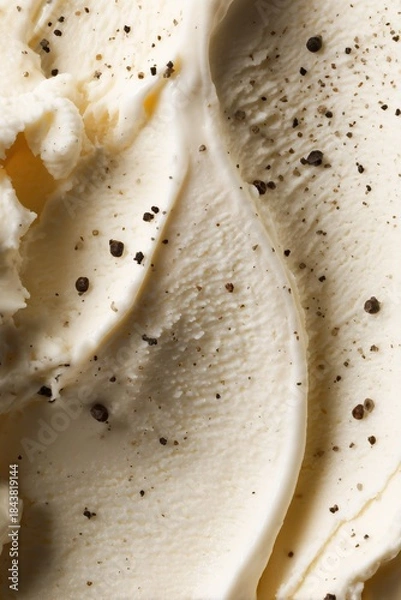 Obraz Vanilla ice cream texture macro