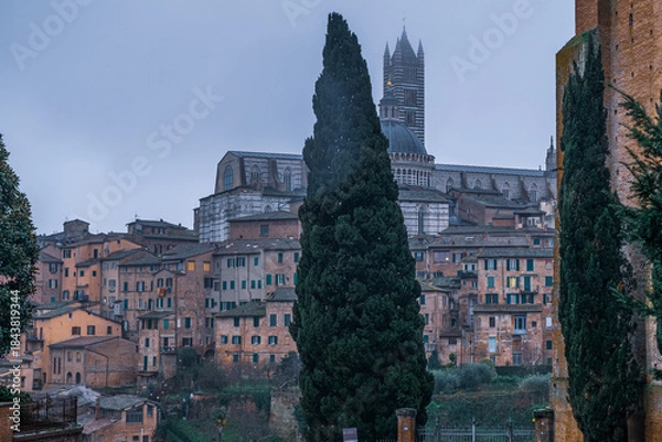 Fototapeta Medieval Cityscape View