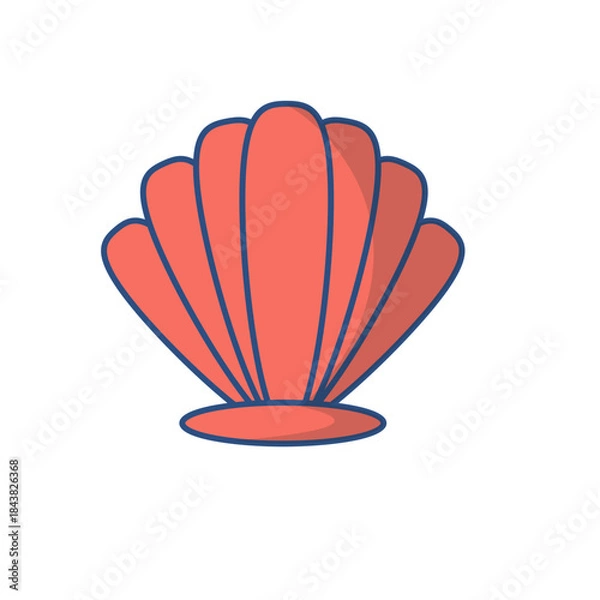 Obraz red ceramic bowl isolated