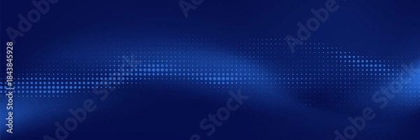 Obraz Abstract blue white dot pattern gradient texture technology background.vector future tegnology.EPS10