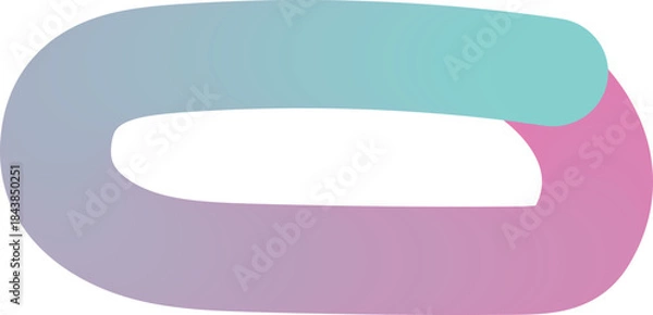 Fototapeta Gradient Infinite Loop Logo: Abstract Mobius Strip Symbolizing Connection & Endless Possibility