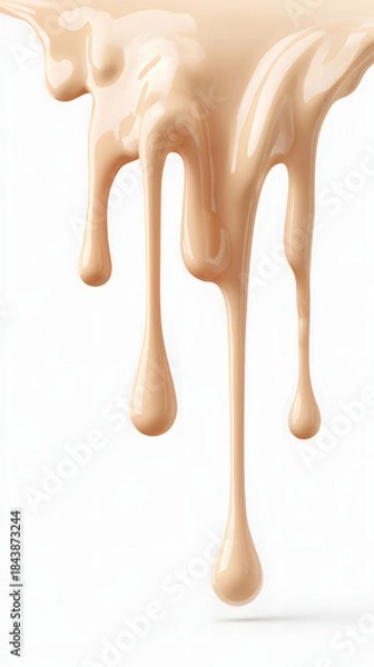 Fototapeta Luxurious Cream Dripping Down a Melting Dessert