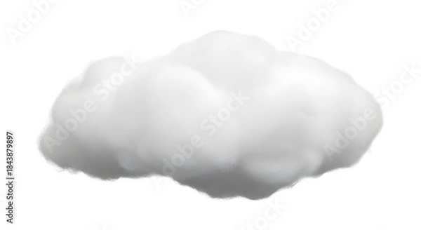Obraz Fluffy white cumulus cloud isolated on transparent background