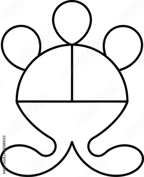 Fototapeta toad icon outline vector illustration on transparent background