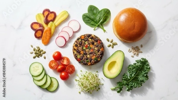 Obraz Assorted fresh vegetables for a healthy meal