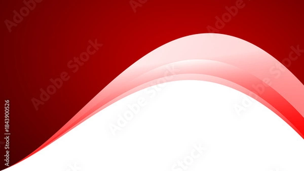 Obraz Red Abstract Bottom Curve Page Border