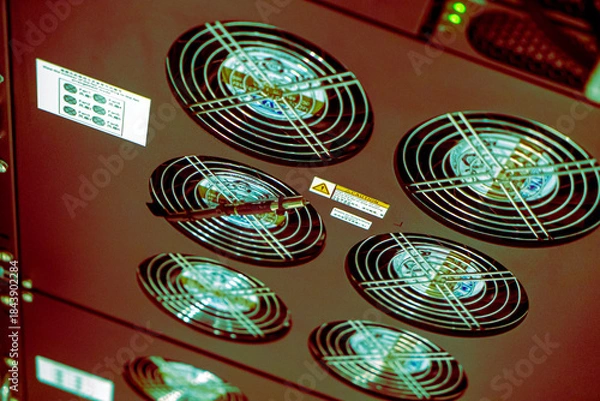 Obraz High-Tech Server Cooling Fans and Equipment