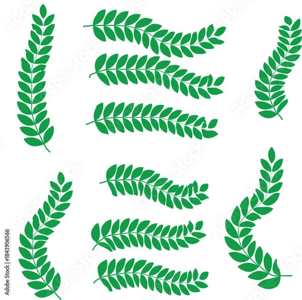 Obraz Laurel wreath vector set.
