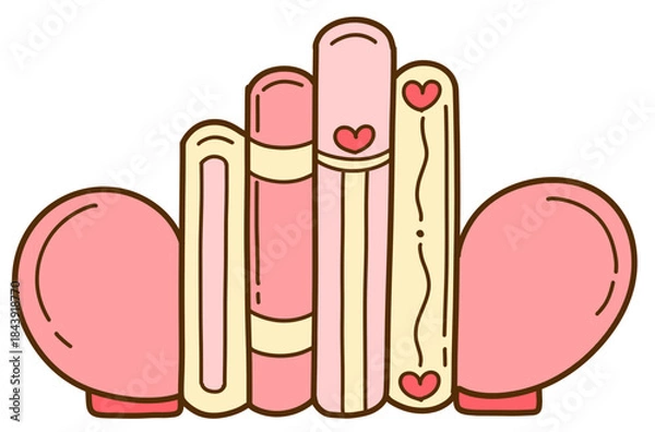 Obraz vector illustration of book stack