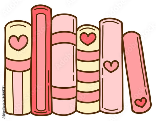 Obraz vector illustration of book stack