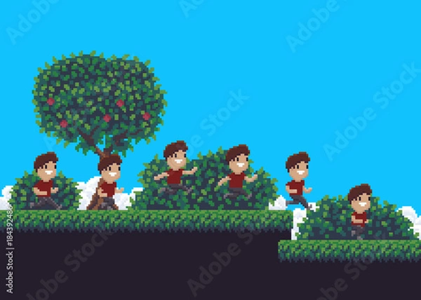 Fototapeta Pixel Art Scene