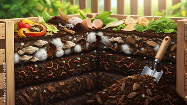 Obraz Organic composting