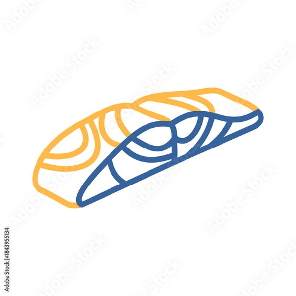 Obraz Fresh Salmon Fish Fillet Minimalistic Icon