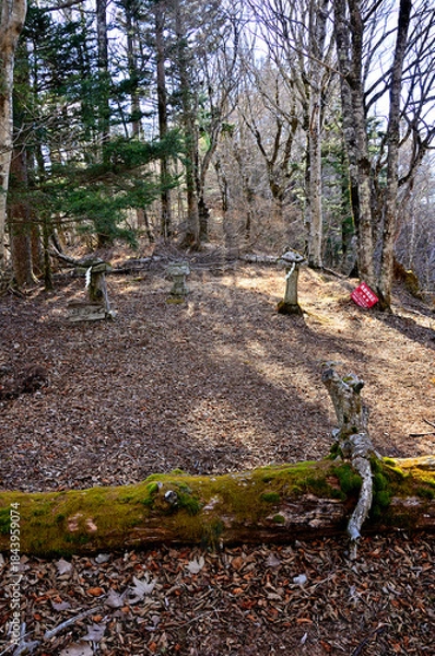 Fototapeta 道志山塊の御正体山　峰宮跡（峰神社）
