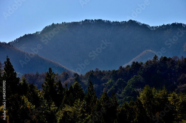 Fototapeta 道志山塊　日本二百名山の御正体山を望む
